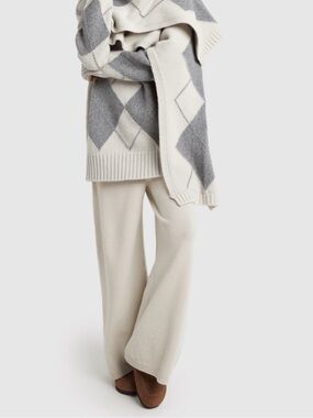 G. Label by goop Joey Sweater Pants wide leg merino wool sweatpants Sz L
